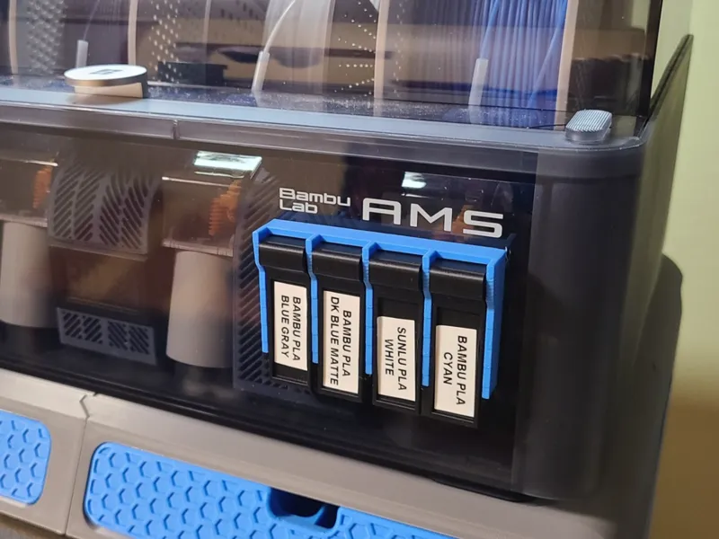 Filament Clip with Label Holder for AMS