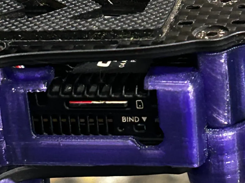 supporto dji o4 con bumper e inserti per parastack