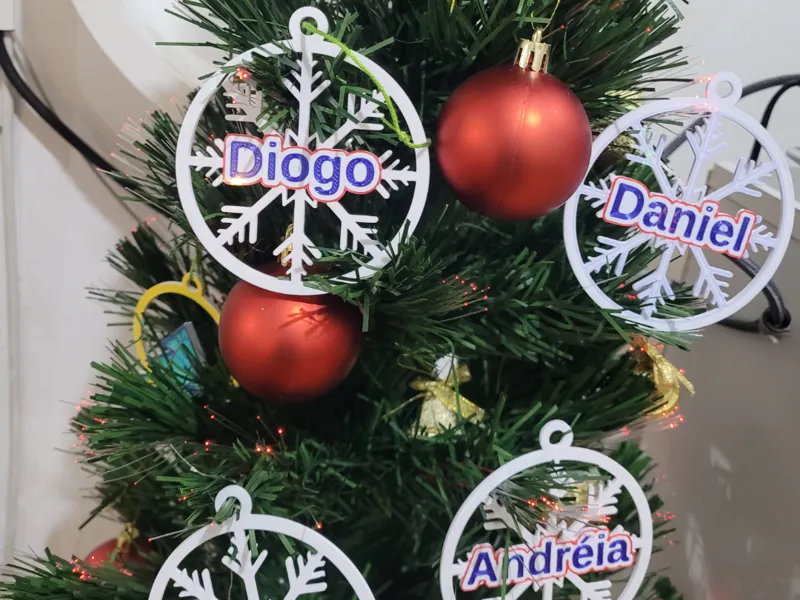 Enfeite de Natal Floco Neve - Christmas snowflake