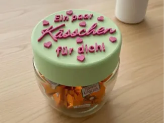 Glück Marmeladenglas Deckel, ferrero kuesschen
