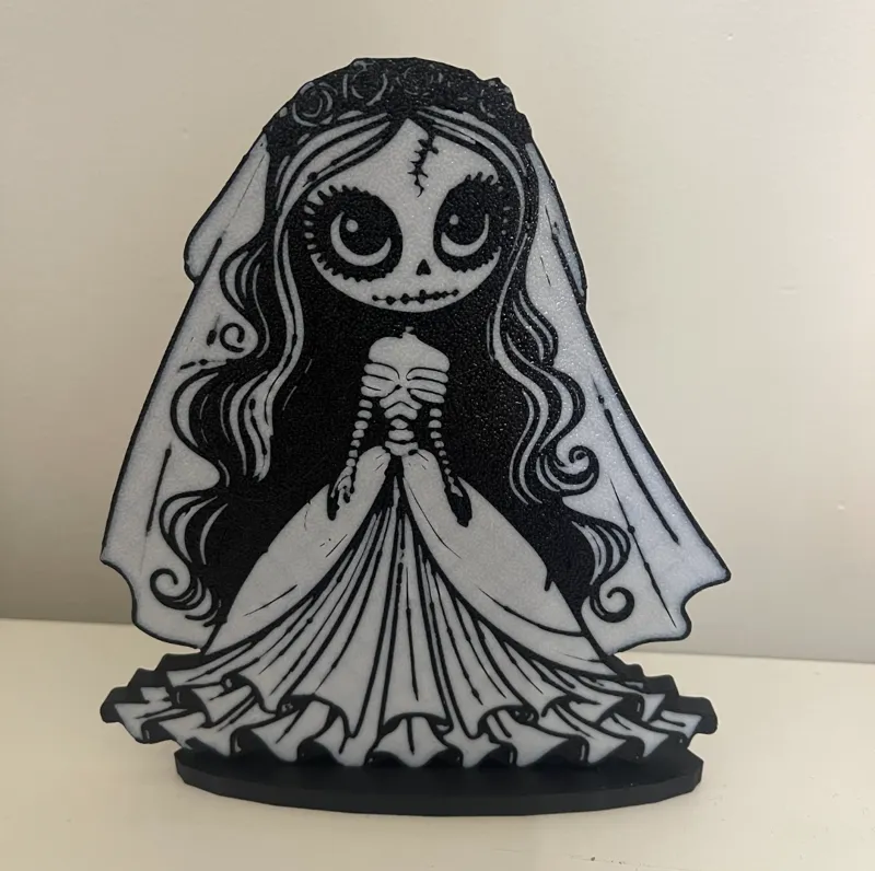 Corpse bride + stand halloween decor