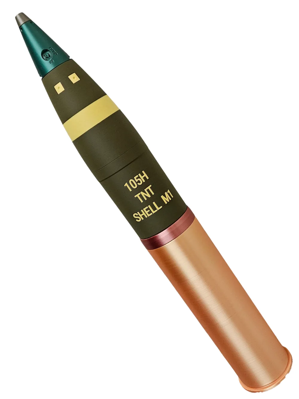 Life-size 105mm Artillery Shell | Minimal Filament - Free 3D Print