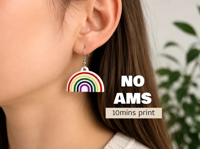 Customizable Rainbow Earring - 10 Min - NO AMS