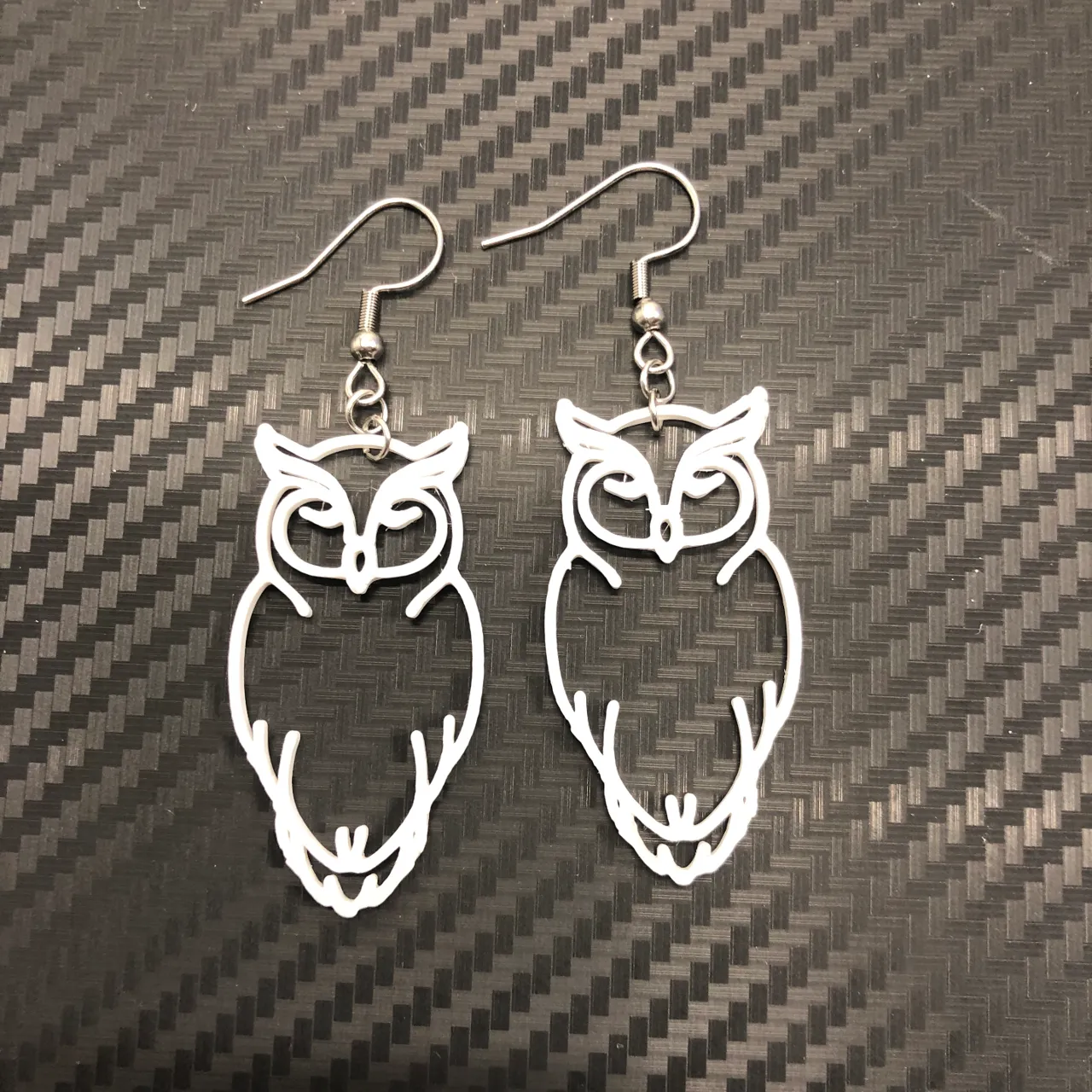 Owl earrings view 2