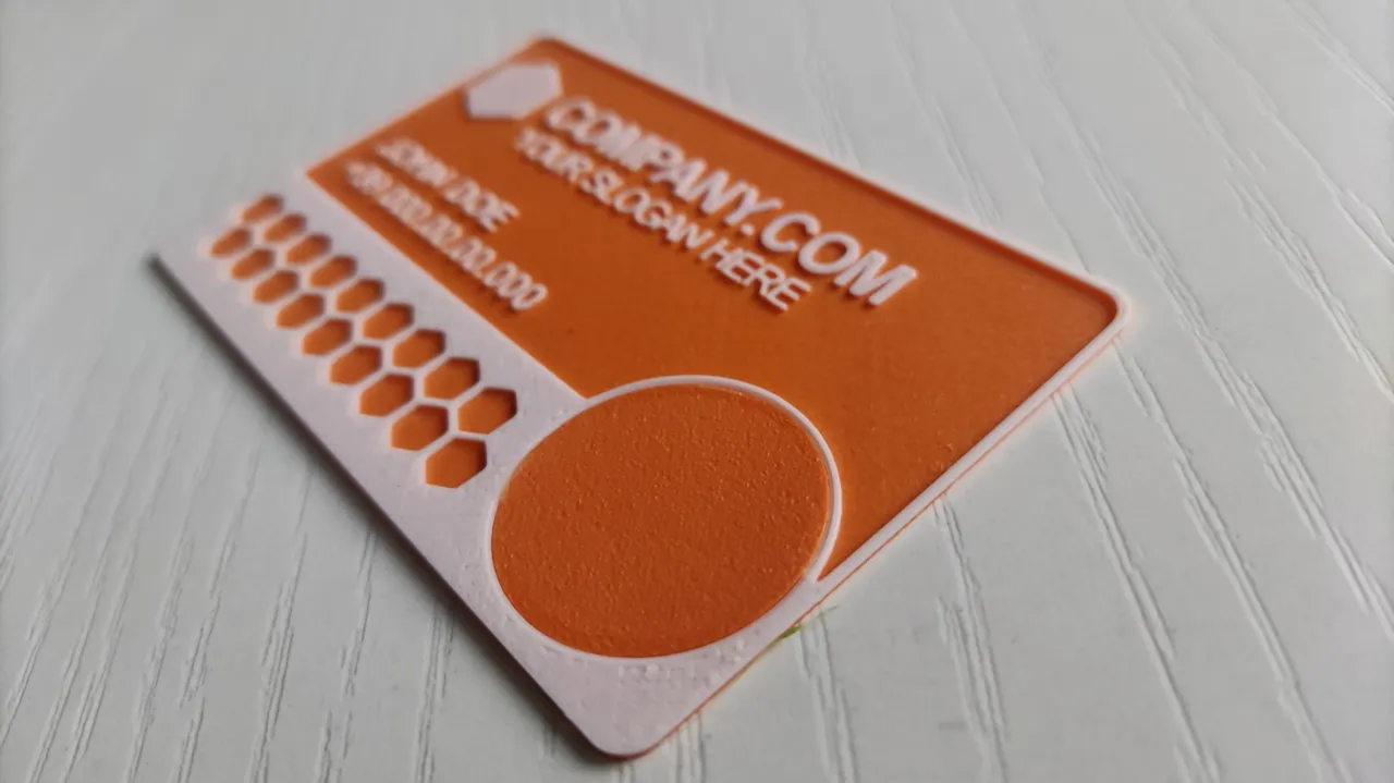 Parametric business card view 4
