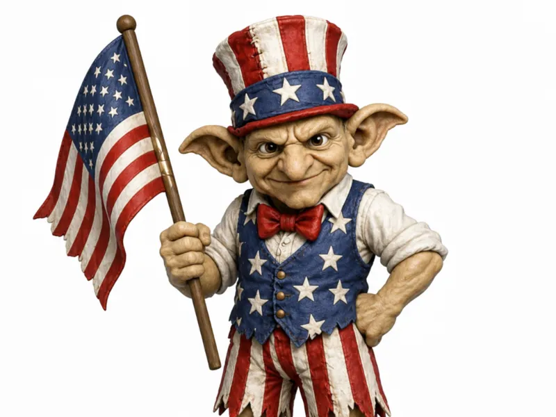 Goblin celebrating July 4th