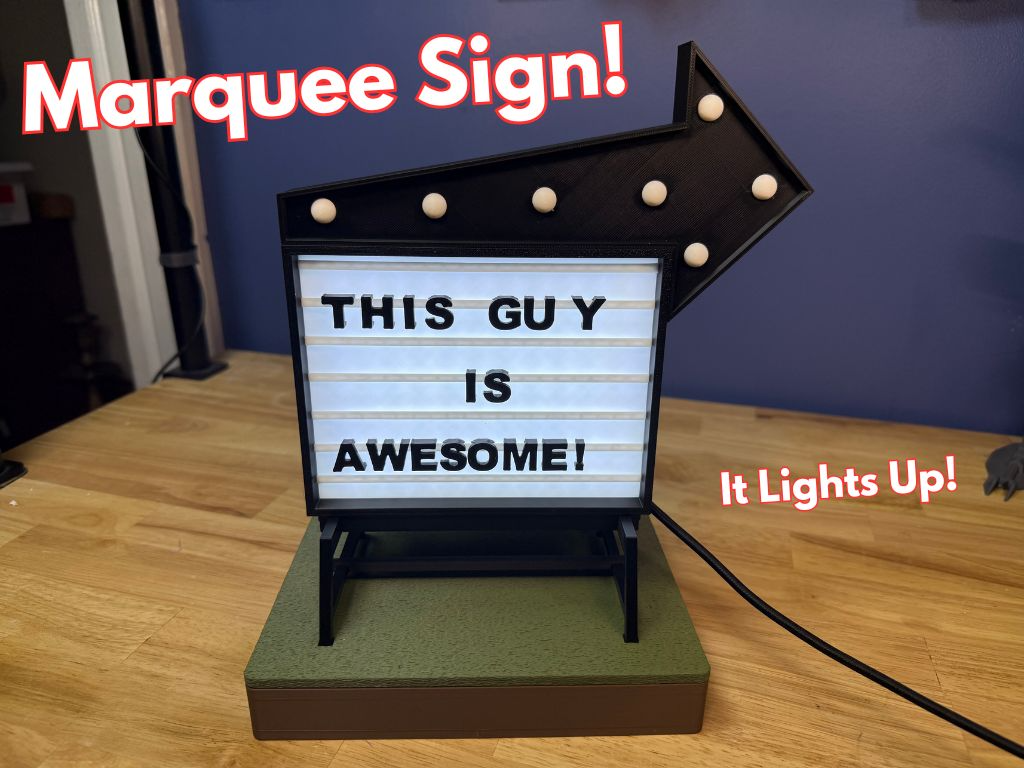 추천 3D 모델 – 조명 효과가 있는 마퀴 간판!