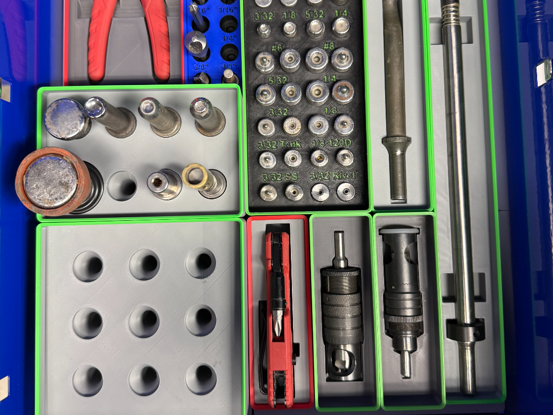 Rivet Set Tool Gridfinity Storage Bins