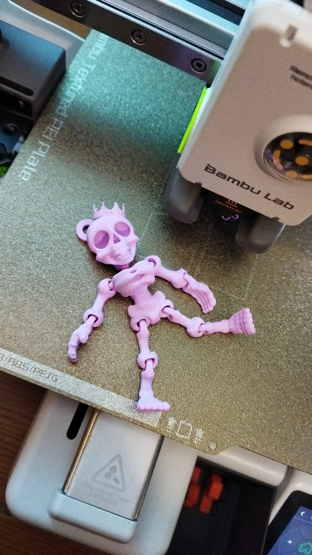 Flexi Skeleton with Crown Keychain - Free 3D Print Model - MakerWorld
