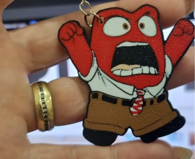 Inside Out, anger keychain by kriativu 3D - MakerWorld