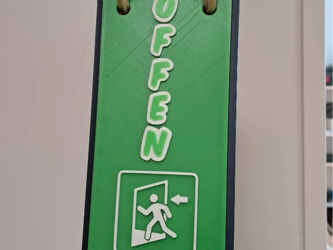 Offen / Zu Schild 
