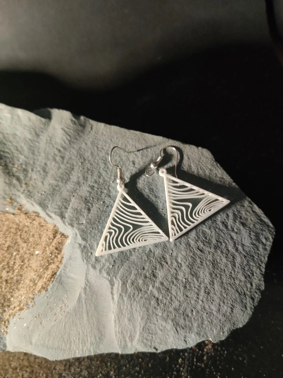 Waves of Geometry Earrings view 2