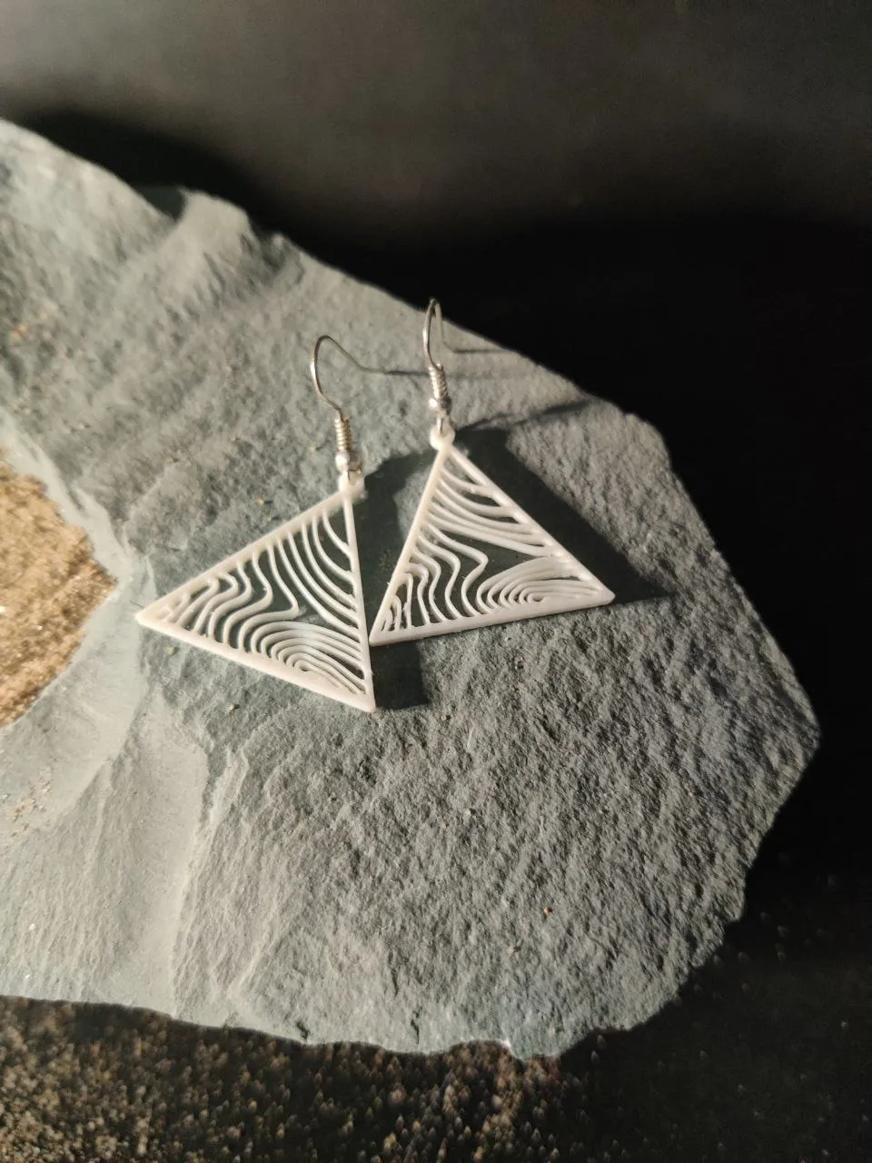 Waves of Geometry Earrings view 3