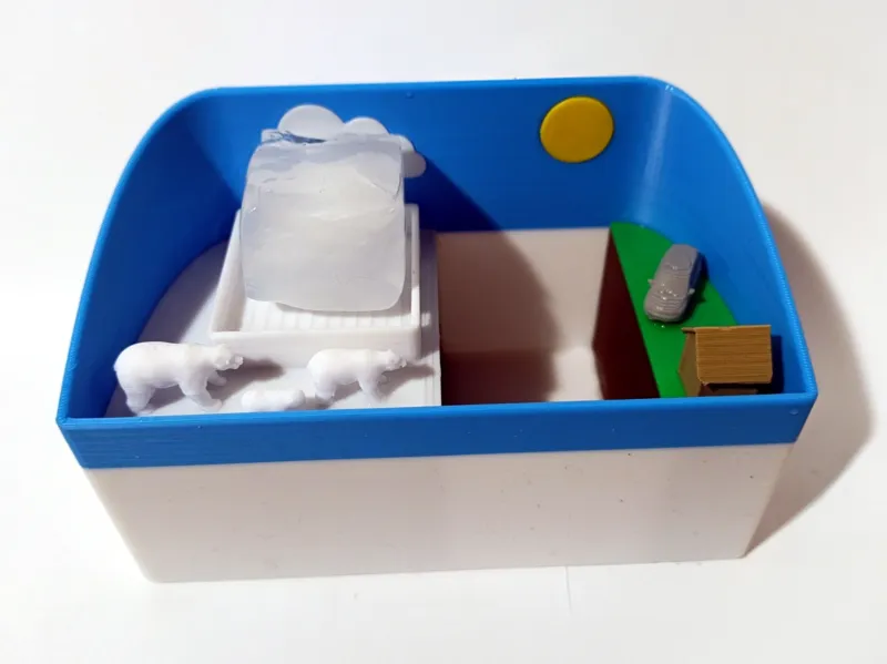 Experiment: Melting iceberg in climate model