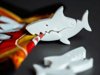 Bag Clip Shark (with lock, print in place)