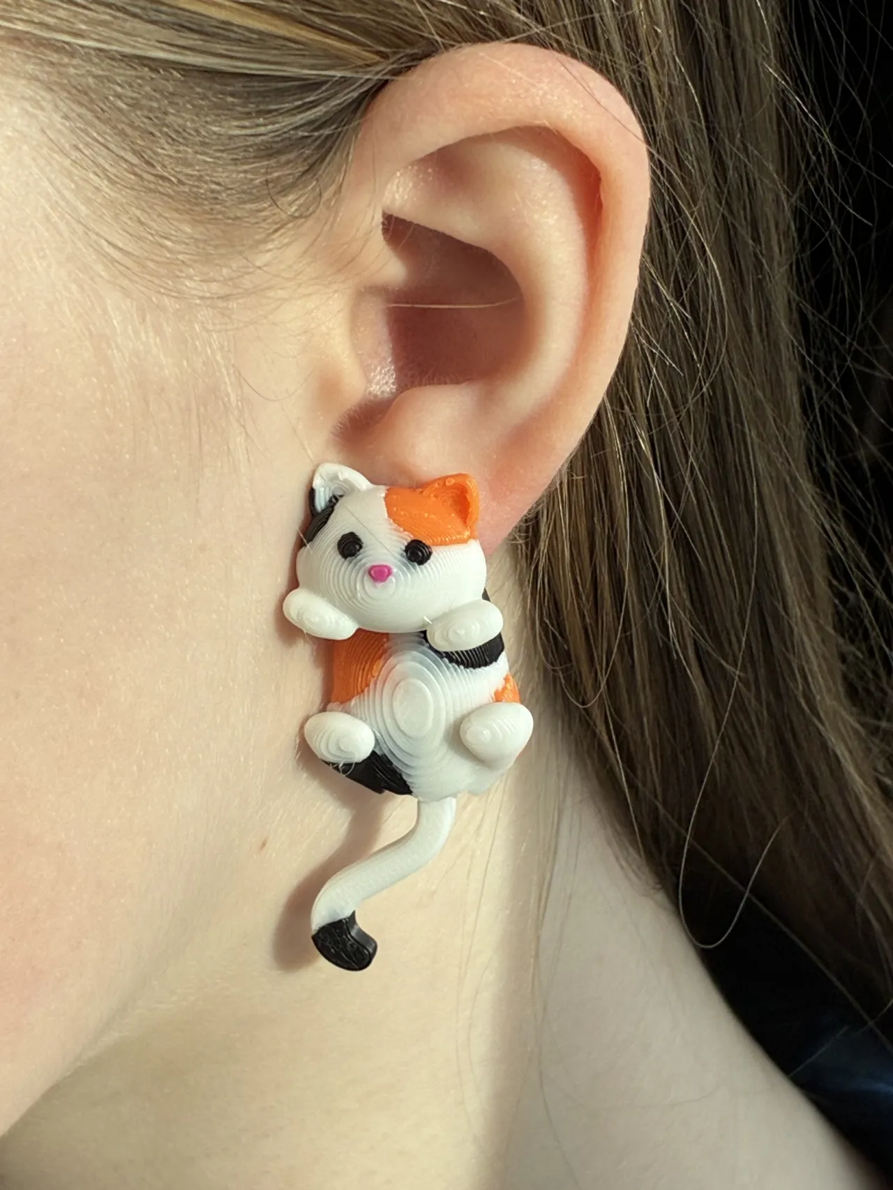 Hanging Cat Earrings view 3