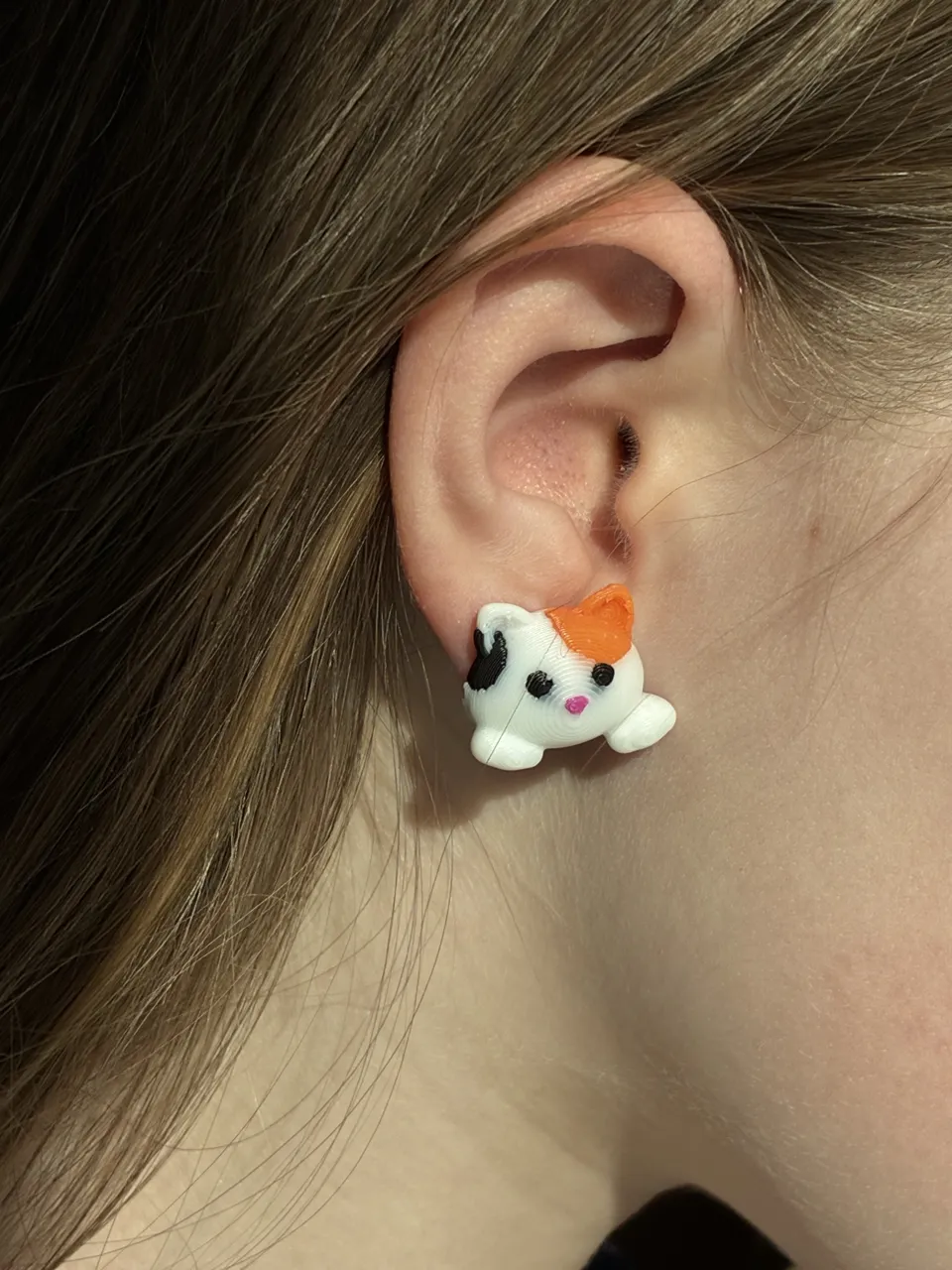 Hanging Cat Earrings view 2