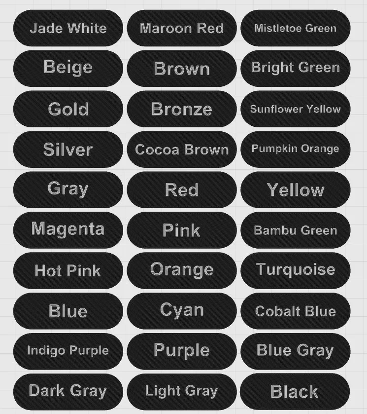 Spool Labels - Filament Colors (109 options) - Free 3D Print Model ...