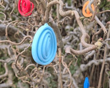 Fidget spinning Egg Tree Decoration - Happy Easter