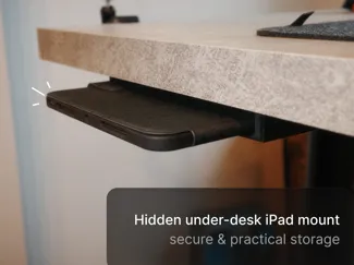 Under Desk iPad Mount - Case Friendly Slots