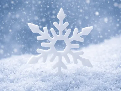 Minimal Snowflake Ornament | Clean Winter Design