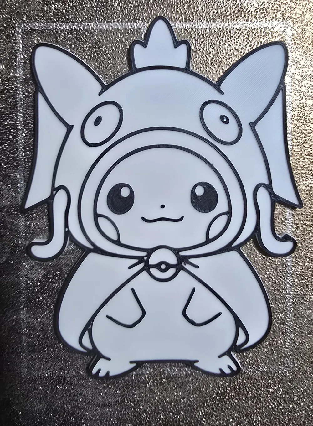 Panel para colorear de Pikachu con Poncho de Magikarp - Modelo de
