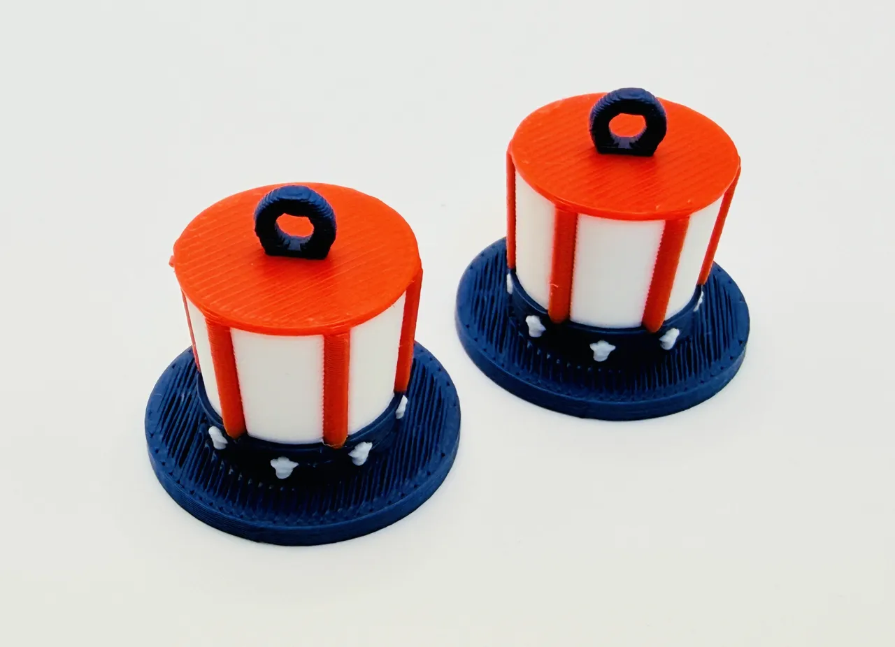 Patriotic Mini Top Hat Earrings view 4