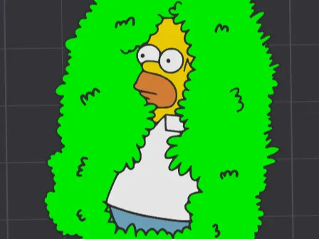 Llavero Homer Arbusto