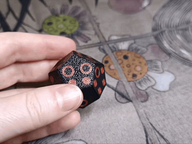 D12 Dodecahedron Dice Dots Easy Assembled