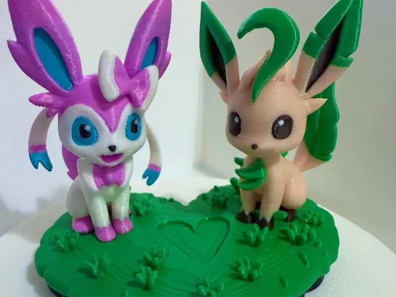Miniatura 3D - Sylveon & Leafeon