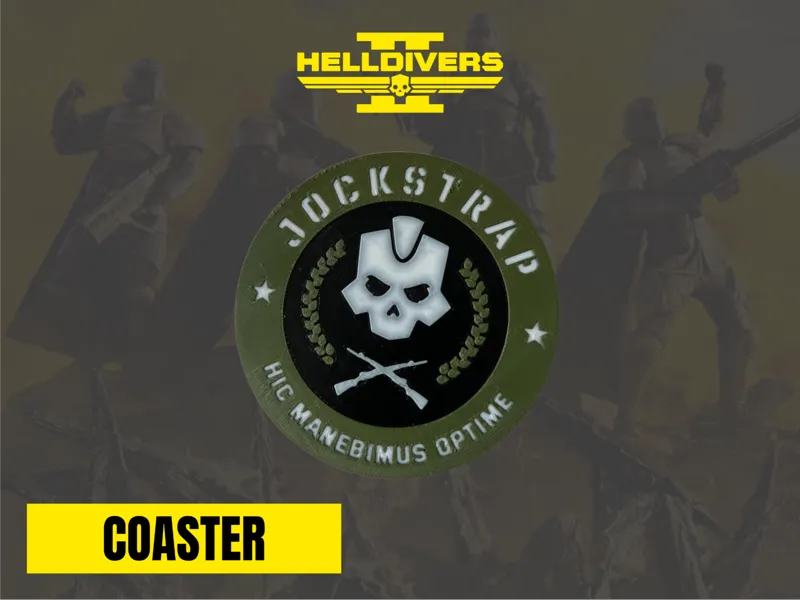 Helldivers 2 coaster - Jockstrap model