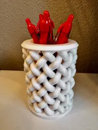 Woven Basket Pen Holder Round