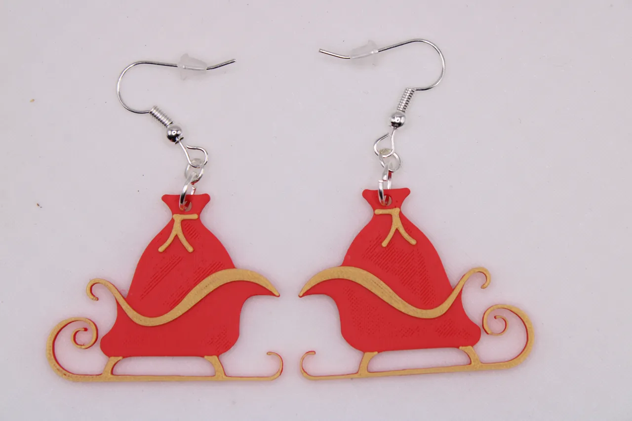 Present and Sled Earrings view 3