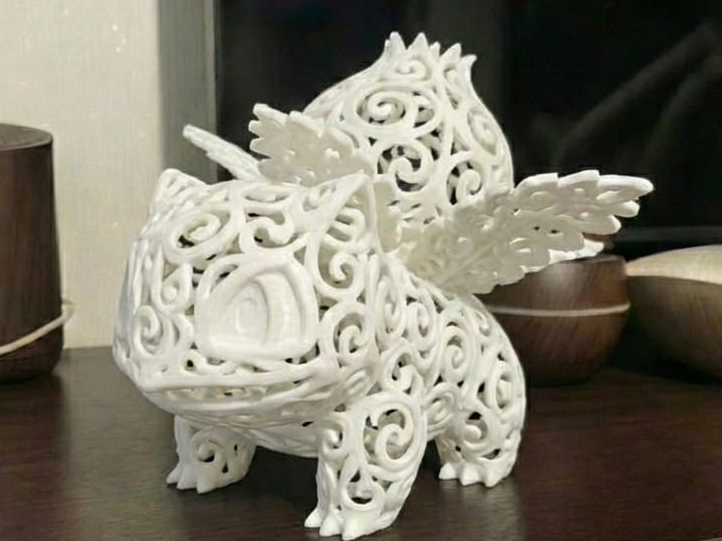Ivysaur Elemental: Voronoi Art Edition
