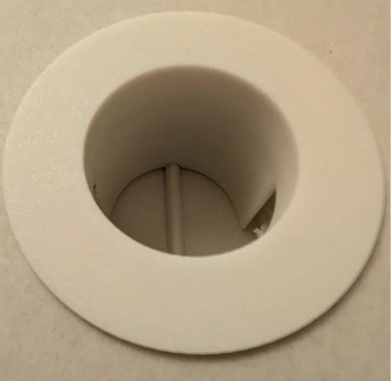 50mm Hole for 40x60 channel behind drywall