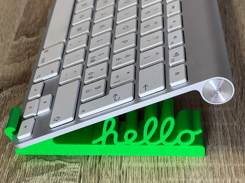 APPLE KEYBOARD STAND HELLO