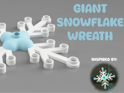 Giant Building Brick Snowflake Wreath