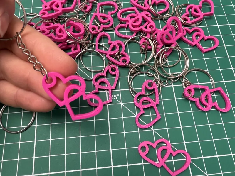 Mini Intertwined Heart Keyring