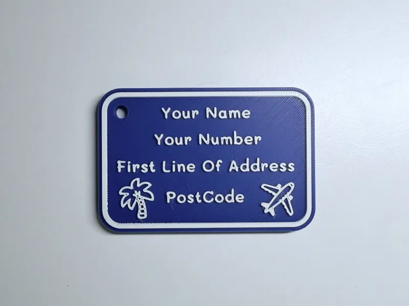 Personalised Luggage Tag