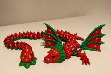 Adorno temático: Articulated Strawberry Dragon — vista de referencia 3
