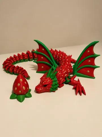 Adorno temático: Articulated Strawberry Dragon — vista de referencia 2