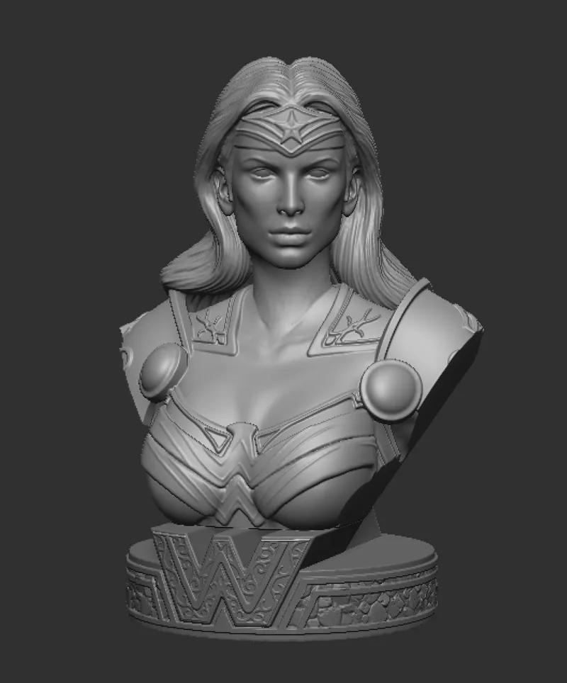 Medieval Wonder Woman Bust Statue