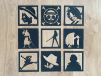 Set de 9 panneaux muraux One Piece — photo 2