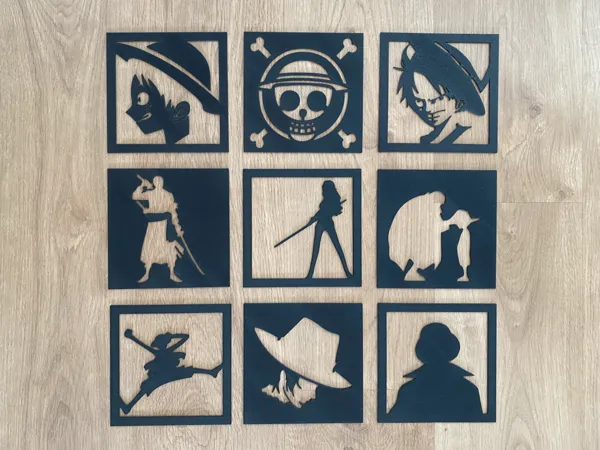 Set de 9 panneaux muraux One Piece