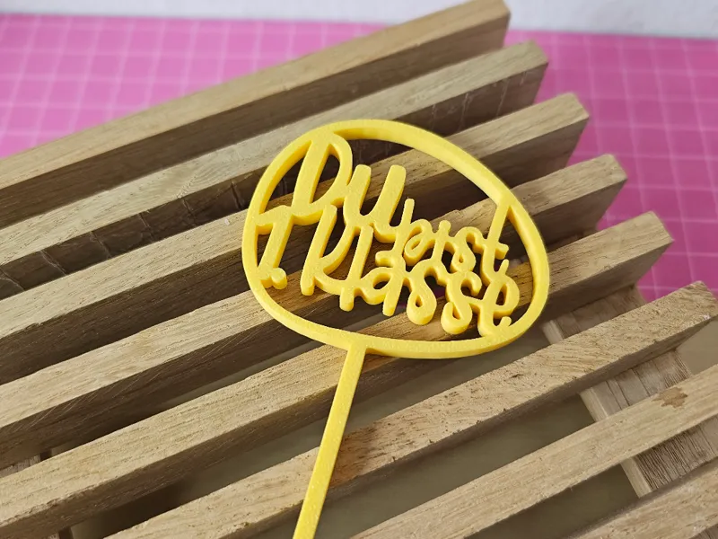 Du bist 1.Klasse - Caketopper oval Einschulung
