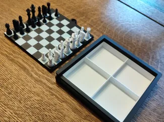 Travel Chess Set - 4 segment inlay