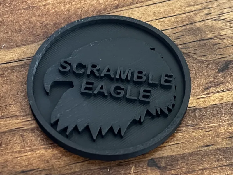 Golf simulator eagle patch "scramble"