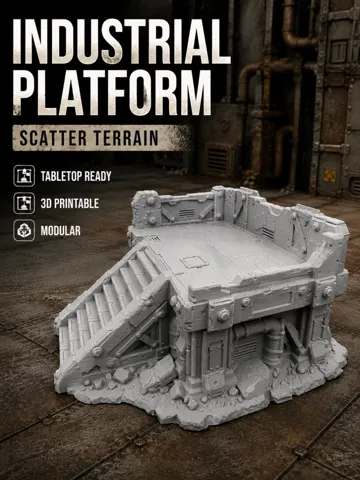 Escenografía en miniatura: Industrial Platform – Erhöhte Sci-Fi Plattform — vista de referencia 2