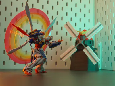 SD Nether Gundam Windmill mode NonAMS