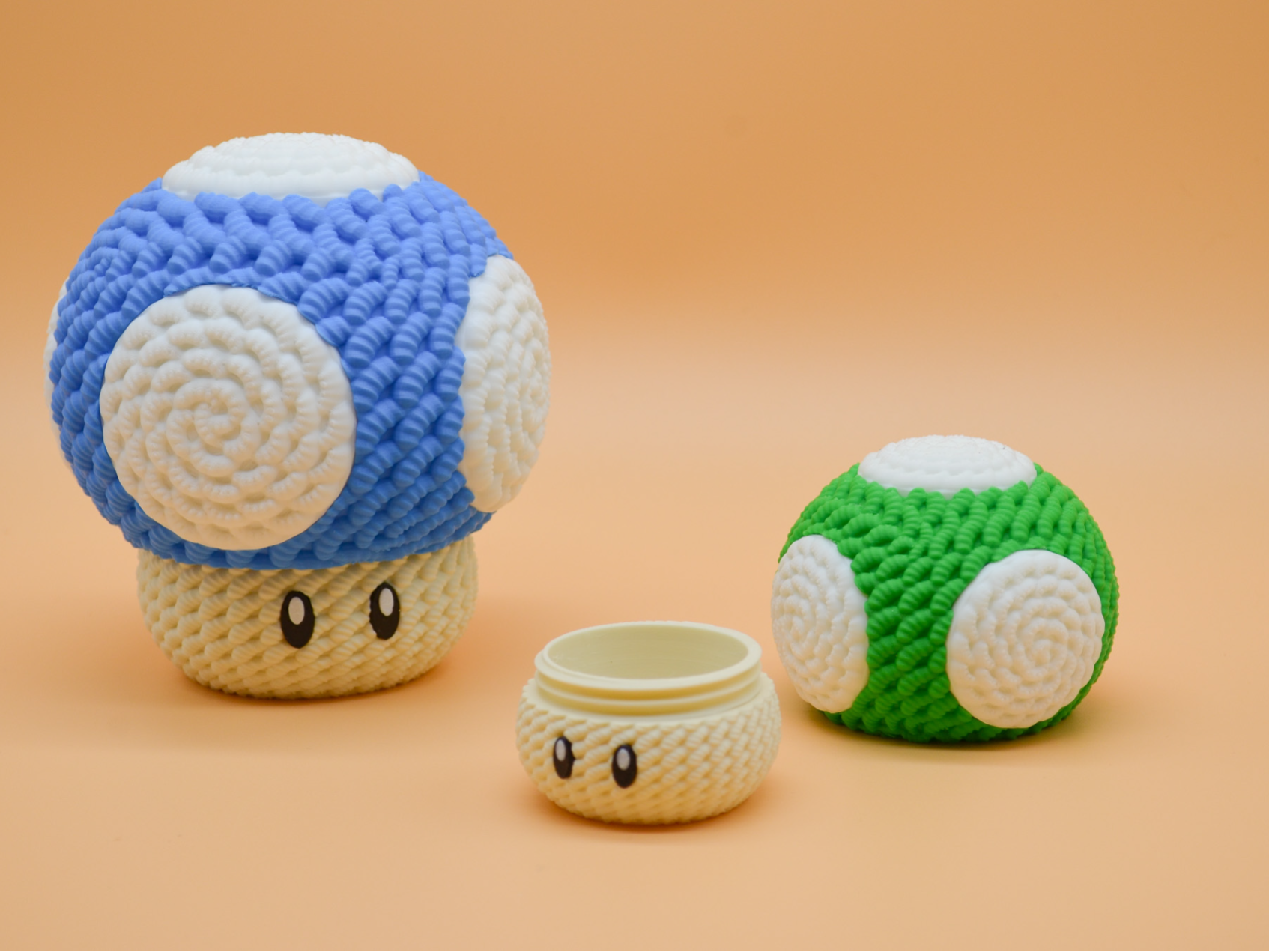 Crochet-Style Super Mario Mushroom NO AMS REQUIRED - 1